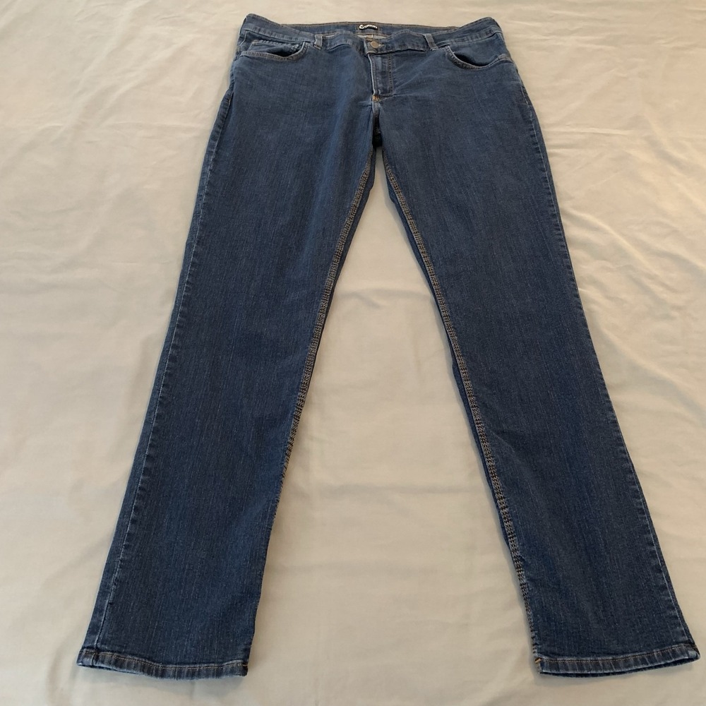 Origin Relaxed Jeans Mens 40x36 Blue Medium Wash Straight Stretch Denim Pants